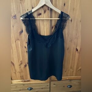 Black Lace Trim Camisole